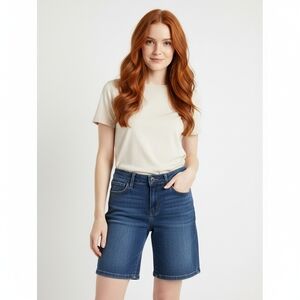 Joe's Jeans Women's Size 26 Monroe Medium Wash Denim Mid Rise Bermuda Shorts